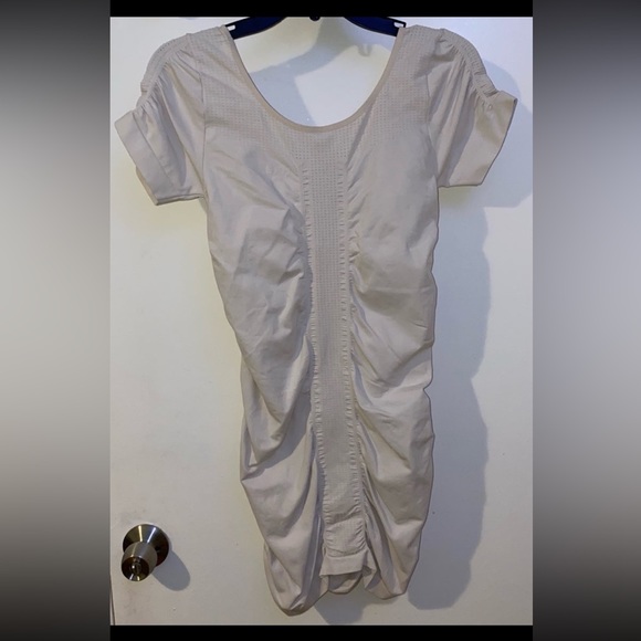 Lole White Ruched Bodycon Mini Dress size S/M - Picture 4 of 4